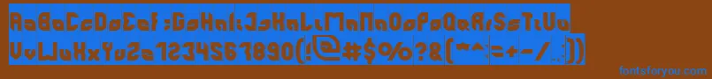 perfect Inverse Font – Blue Fonts on Brown Background