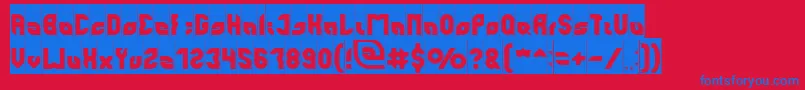 perfect Inverse Font – Blue Fonts on Red Background