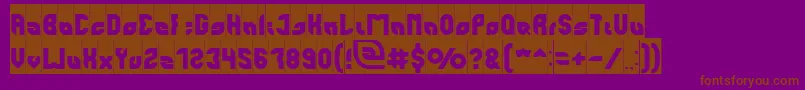 フォントperfect Inverse – 紫色の背景に茶色のフォント
