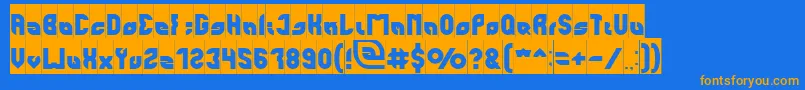 Шрифт perfect Inverse – оранжевые шрифты на синем фоне