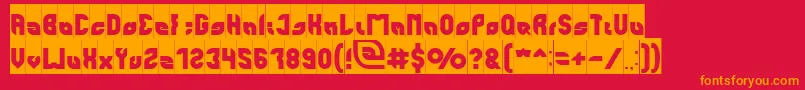 perfect Inverse Font – Orange Fonts on Red Background