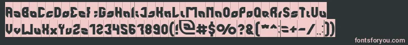 perfect Inverse-fontti – vaaleanpunaiset fontit mustalla taustalla