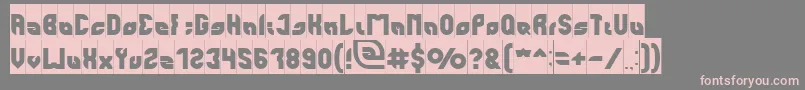 フォントperfect Inverse – 灰色の背景にピンクのフォント