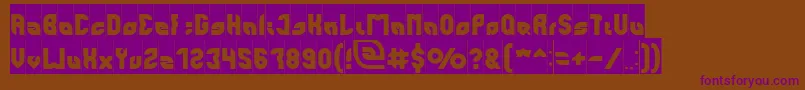 perfect Inverse Font – Purple Fonts on Brown Background