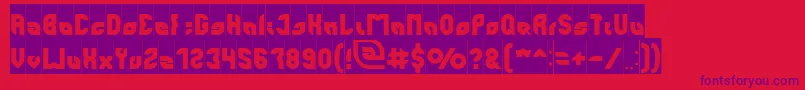 perfect Inverse Font – Purple Fonts on Red Background