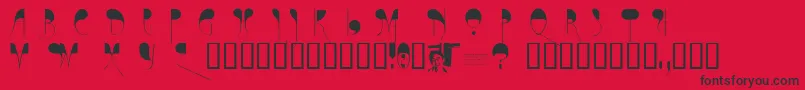 Chasezenparis Font – Black Fonts on Red Background