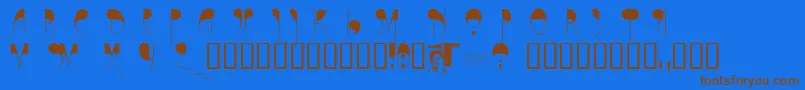 Chasezenparis Font – Brown Fonts on Blue Background