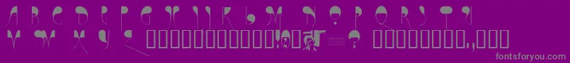 Chasezenparis Font – Gray Fonts on Purple Background