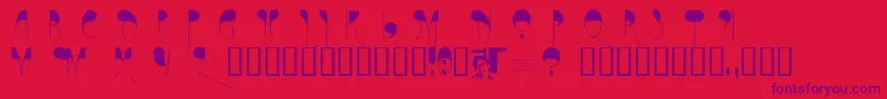 Chasezenparis Font – Purple Fonts on Red Background