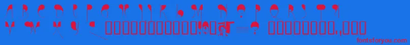 Chasezenparis Font – Red Fonts on Blue Background