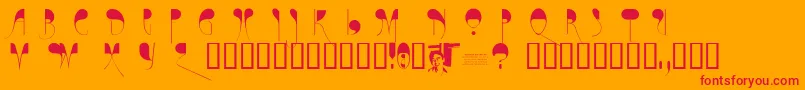 fuente Chasezenparis – Fuentes Rojas Sobre Fondo Naranja