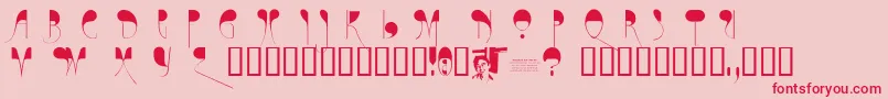 Chasezenparis Font – Red Fonts on Pink Background