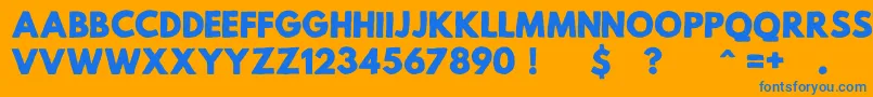 MildLifeRegularPersonalUse Font – Blue Fonts on Orange Background