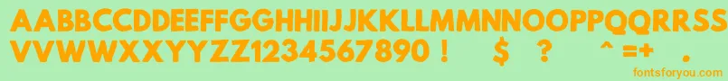 MildLifeRegularPersonalUse Font – Orange Fonts on Green Background