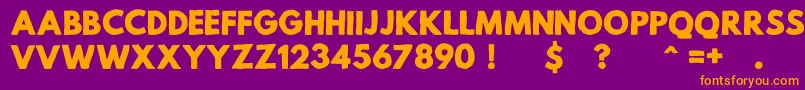 MildLifeRegularPersonalUse-Schriftart – Orangefarbene Schriften auf violettem Hintergrund