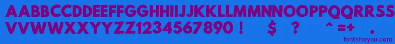 MildLifeRegularPersonalUse Font – Purple Fonts on Blue Background