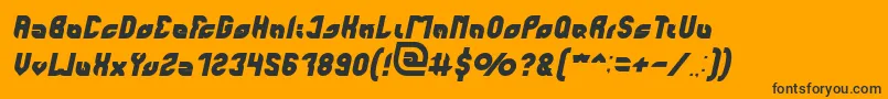perfect Italic Font – Black Fonts on Orange Background