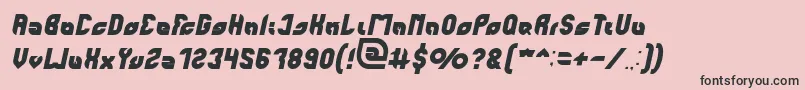 フォントperfect Italic – ピンクの背景に黒い文字