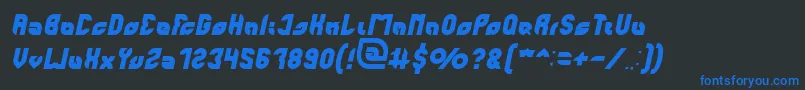 perfect Italic Font – Blue Fonts on Black Background