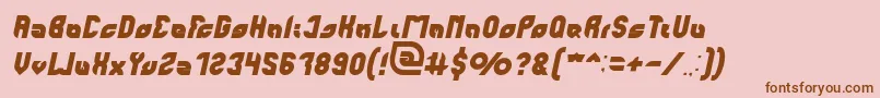 perfect Italic Font – Brown Fonts on Pink Background