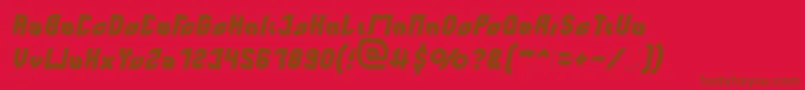 Czcionka perfect Italic – brązowe czcionki na czerwonym tle