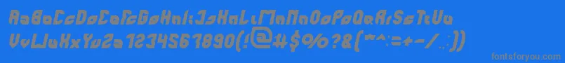 Czcionka perfect Italic – szare czcionki na niebieskim tle