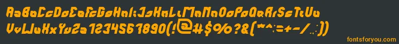 perfect Italic-fontti – oranssit fontit mustalla taustalla