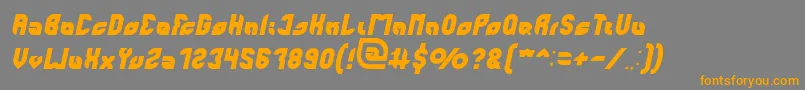 perfect Italic Font – Orange Fonts on Gray Background