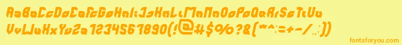 perfect Italic Font – Orange Fonts on Yellow Background