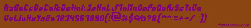 perfect Italic Font – Purple Fonts on Brown Background