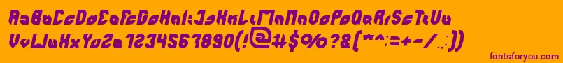 perfect Italic Font – Purple Fonts on Orange Background