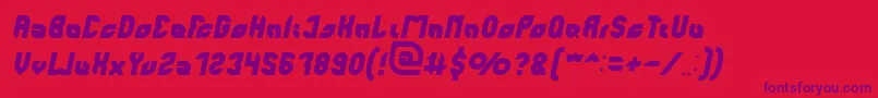 perfect Italic Font – Purple Fonts on Red Background