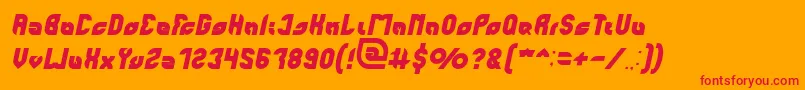 perfect Italic Font – Red Fonts on Orange Background