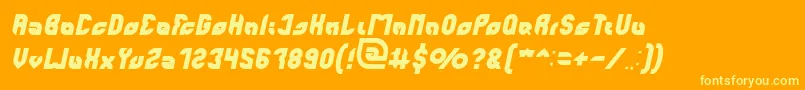 perfect Italic Font – Yellow Fonts on Orange Background