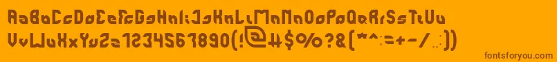 perfect Light Font – Brown Fonts on Orange Background
