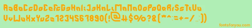 perfect Light Font – Orange Fonts on Green Background