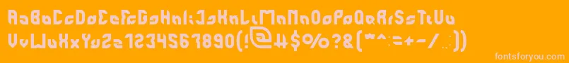 perfect Light Font – Pink Fonts on Orange Background