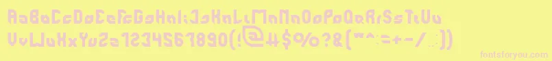 perfect Light Font – Pink Fonts on Yellow Background