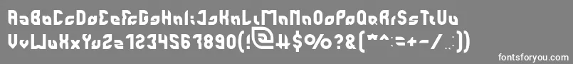 フォントperfect Light – 灰色の背景に白い文字