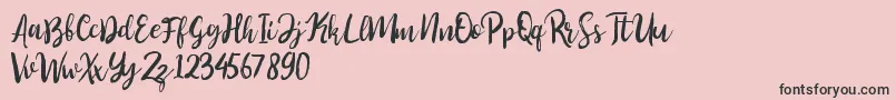 Fonte Perfect Sweet – fontes pretas em um fundo rosa