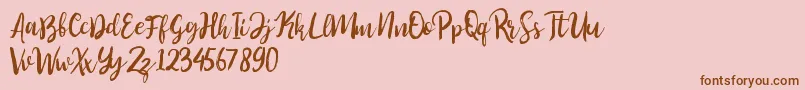 Perfect Sweet Font – Brown Fonts on Pink Background