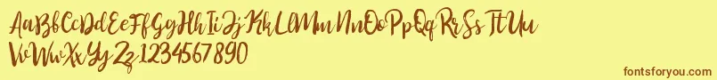 Perfect Sweet Font – Brown Fonts on Yellow Background