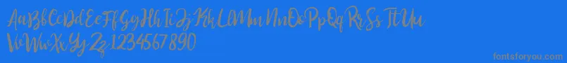 Perfect Sweet Font – Gray Fonts on Blue Background