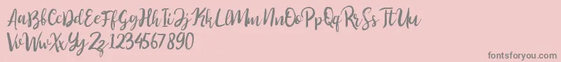 Police Perfect Sweet – polices grises sur fond rose