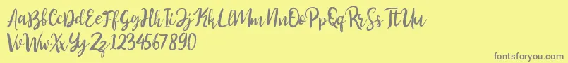Perfect Sweet-Schriftart – Graue Schriften auf gelbem Hintergrund