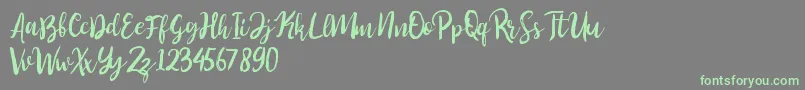Perfect Sweet Font – Green Fonts on Gray Background