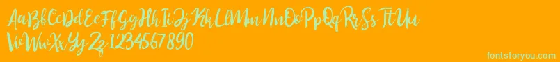 Perfect Sweet Font – Green Fonts on Orange Background