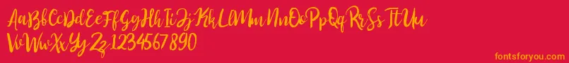 Perfect Sweet Font – Orange Fonts on Red Background