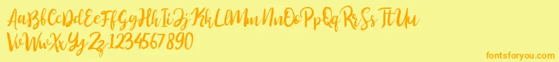 Perfect Sweet Font – Orange Fonts on Yellow Background