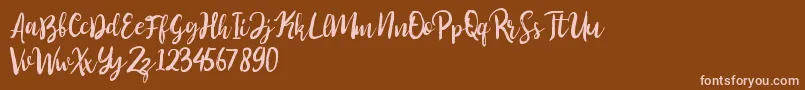 Fonte Perfect Sweet – fontes rosa em um fundo marrom